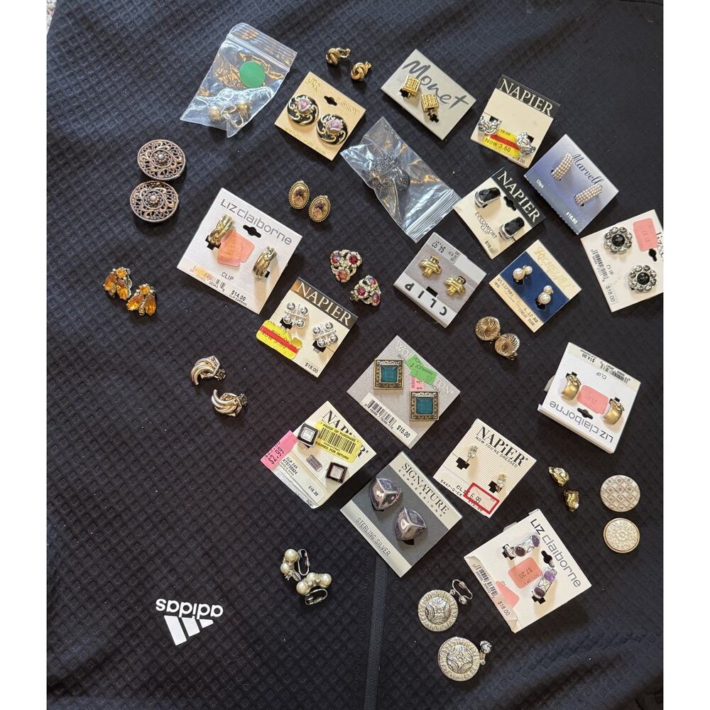 Lovely lot of 30 New/Vintage Clip On and a Couple Screw Backs. Several are new!